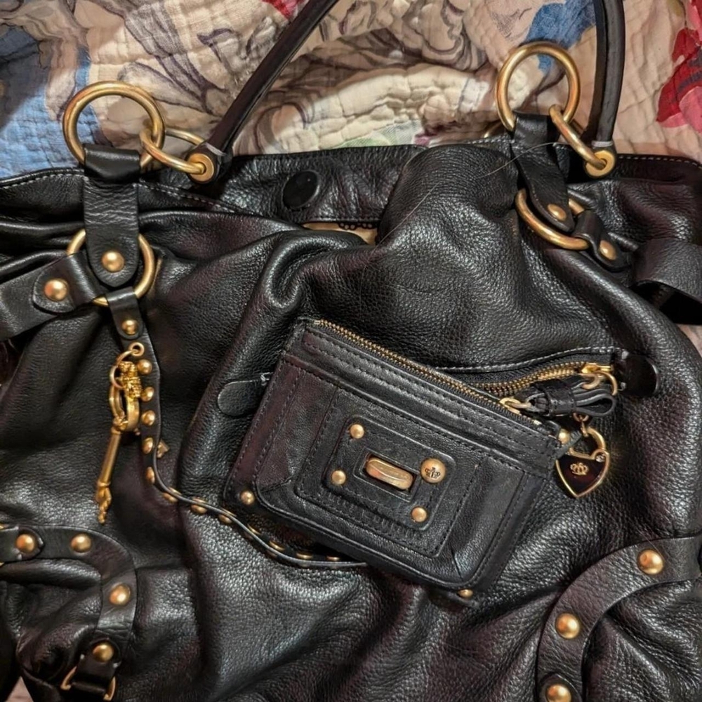 Juicy Couture Black Tote with Gold Accents